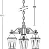 Уличный светильник подвесной ASTORIA 2M 91470M/3 Bl овал