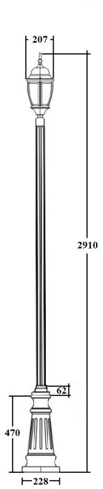Наземный фонарь ARSENAL L 91210L B2 Bl