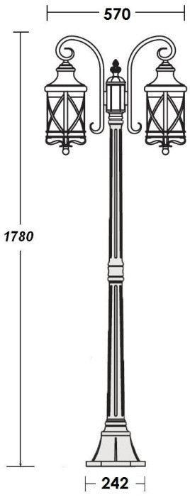 Наземный фонарь LUCERNA 84808A/18 Bl