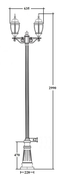 Наземный фонарь ARSENAL L 91210LA B2 Bl