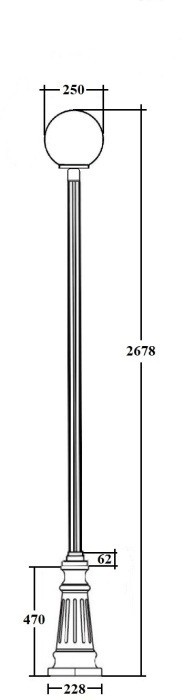 Наземный фонарь GLOBO S 88210S B2 Bl