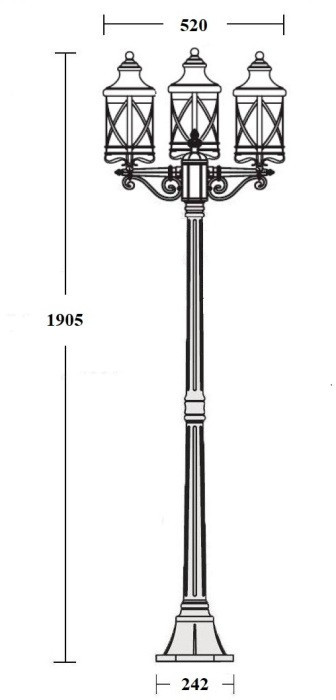 Наземный фонарь LUCERNA 84808B/02 Bl