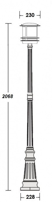 Наземный фонарь TOKIO 68309 Bl opal