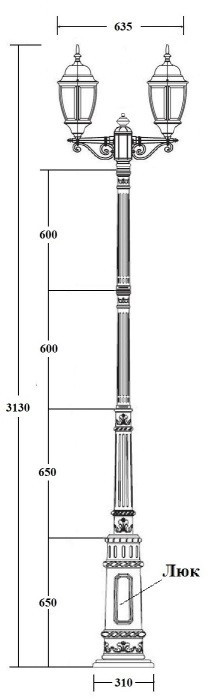 Наземный фонарь ARSENAL L 91210LA E7 02 Gb