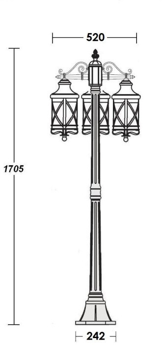 Наземный фонарь LUCERNA 84808B/02 Gb