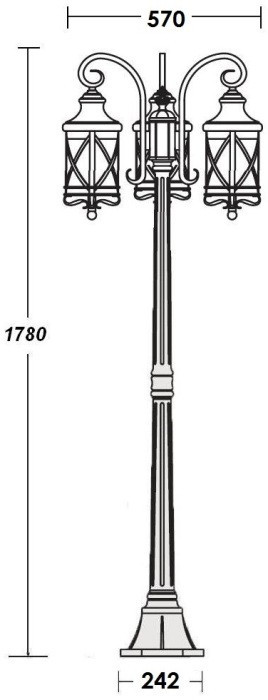 Наземный фонарь LUCERNA 84808B/18 Bl