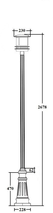 Наземный фонарь TOKIO 68310 B2 Bl opal