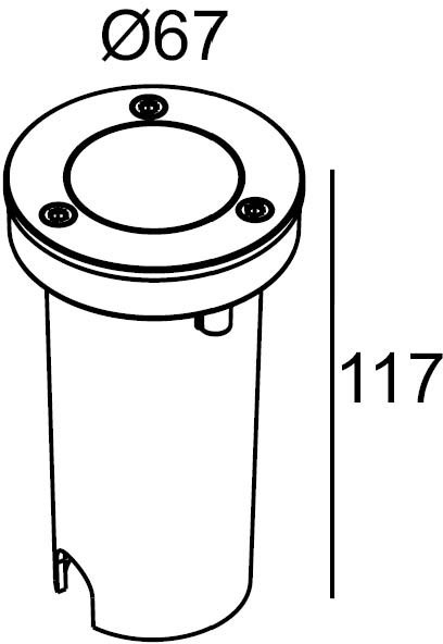 Встраиваемый светильник уличный ВСТРАИВАЕМЫЕ СВЕТИЛЬНИКИ W77263 SS