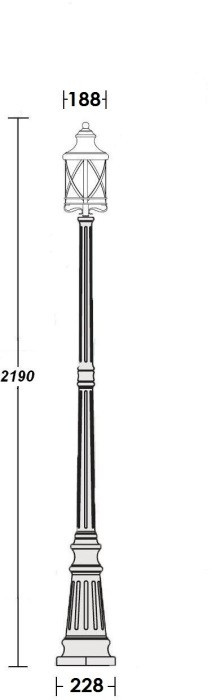 Наземный фонарь LUCERNA 84809 Bl