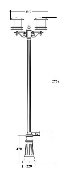 Наземный фонарь TOKIO 68310A B2 Bl opal