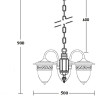 Уличный светильник подвесной KRAKOV 1 L 87270L/18/3 Gb