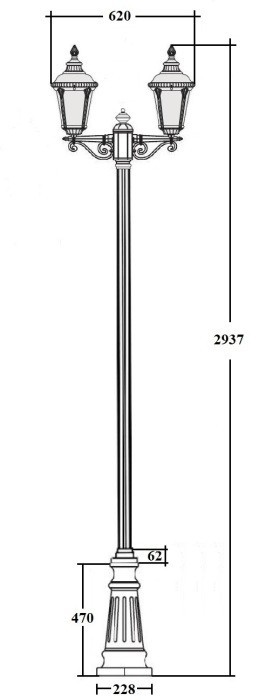 Наземный фонарь MUNICH 2S 79760SА B2 Bl
