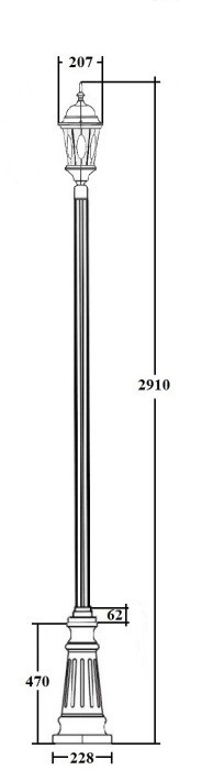 Наземный фонарь ASTORIA 2M 91410M B2 Bl овал