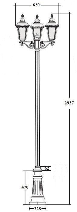 Наземный фонарь MUNICH 2S 79760SВ B2 Bl