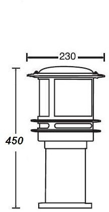 Наземный фонарь TOKIO 68320 Bl opal