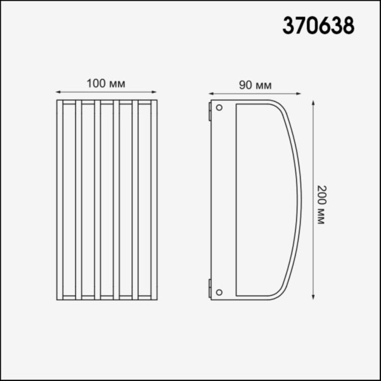 370638 STREET NT19 153 темно-серый Ландшафтный настенный светильник IP54 220-240V