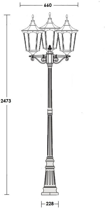 Наземный фонарь ALBORG L 79709LB Bl