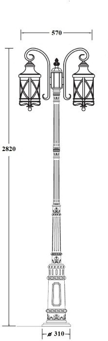 Наземный фонарь LUCERNA 84810A/18/Е7 Gb