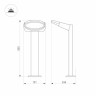 Светильник LGD-EYE-BOLL-H500-6W Warm3000 (GR, 117 deg, 230V) (ARL, IP54 Металл, 3 года)