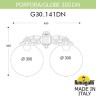 Настенный фонарь уличный GLOBE 300 G30.141.000.AZF1RDN