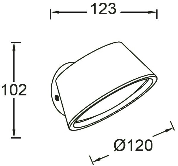 Настенный светильник уличный TUBE LED W2886 Gr