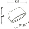 Настенный светильник уличный TUBE LED W2886 Gr