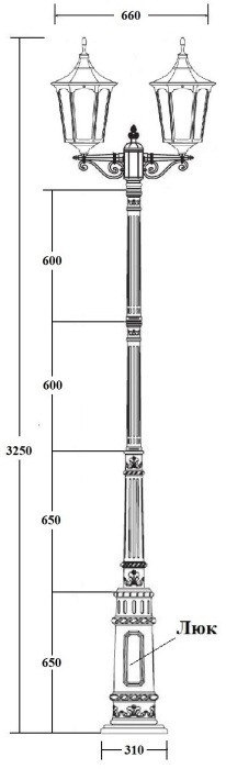 Наземный фонарь ALBORG L 79710LA/E7 02 Bl
