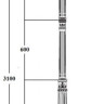 Наземный фонарь ASTORIA 2M 91410MB/E7 Bl ромб