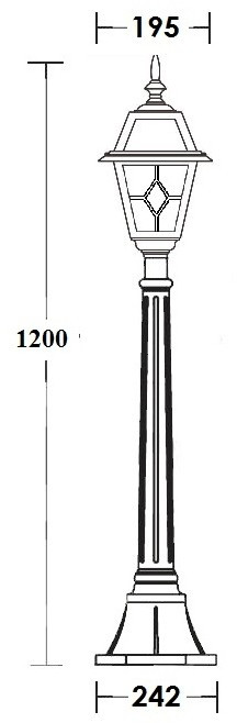 Наземный фонарь FARO 91107 Bl