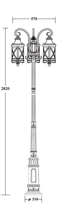 Наземный фонарь LUCERNA 84810B/18/Е7 Gb