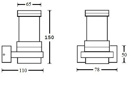 Настенный светильник уличный TUBE LED W78023 Cb