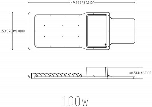 Уличный консольный светильник  SPP-503-0-30K-100