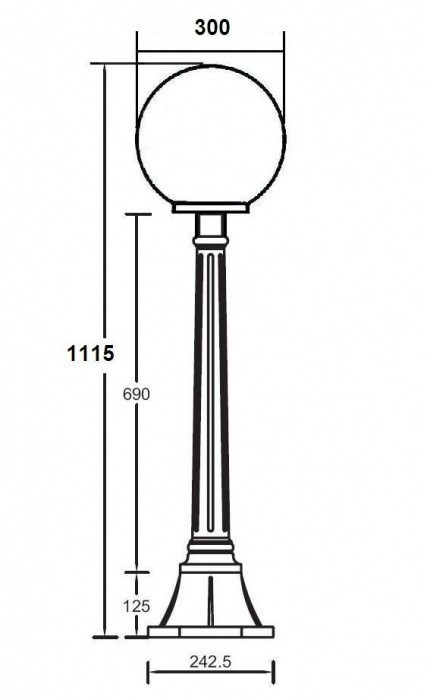 Наземный фонарь  88207L Bl