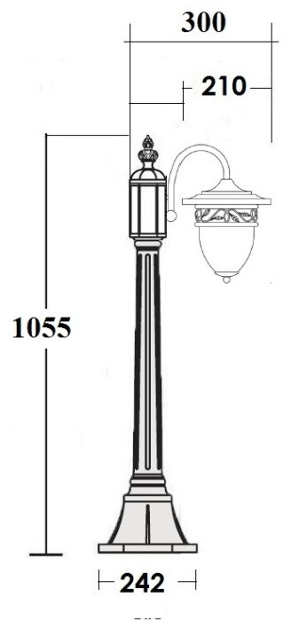 Наземный фонарь KRAKOV 1 L 87207L/18 Gb