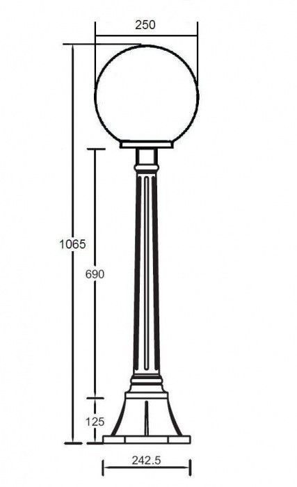 Наземный фонарь  88207S Bl