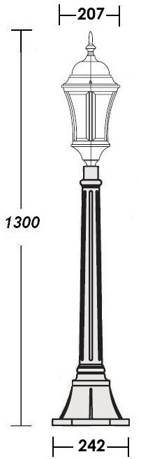 Наземный фонарь ASTORIA 1 L 91307L Bl