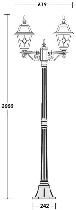 Наземный фонарь FARO 91108A Bl