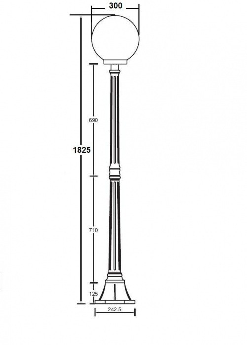 Наземный фонарь  88208L Bl