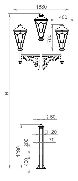 Наземный фонарь Murabelle 550-32/b-50