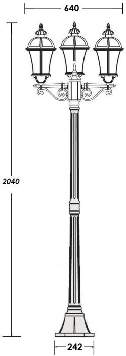 Наземный фонарь ROMA L 95208LB W