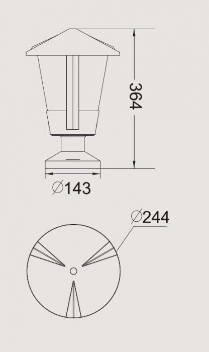Наземный фонарь  1254S Gr