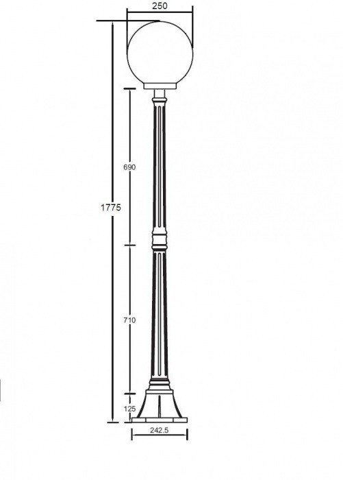 Наземный фонарь  88208S Bl