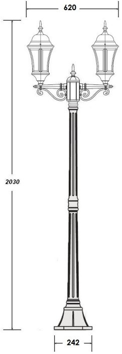 Наземный фонарь ASTORIA 1 L 91308LA Bl