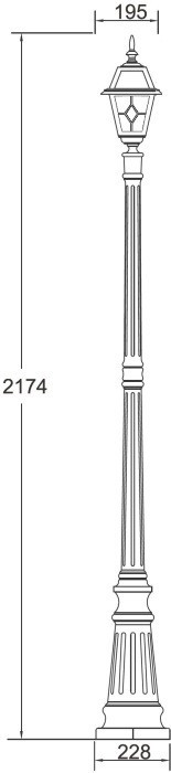 Наземный фонарь FARO 91109 Bl