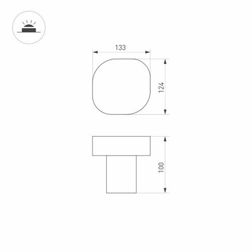 Светильник LGD-SWAMP-BOLL-H100-7W Warm3000 (GR, 93 deg, 230V) (ARL, IP65 Металл, 3 года)