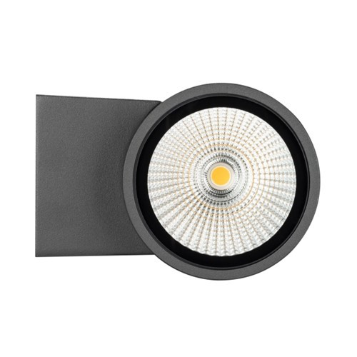 Светильник LGD-FORMA-WALL-R90-12W Warm3000 (GR, 44 deg, 230V) (ARL, IP54 Металл, 3 года)