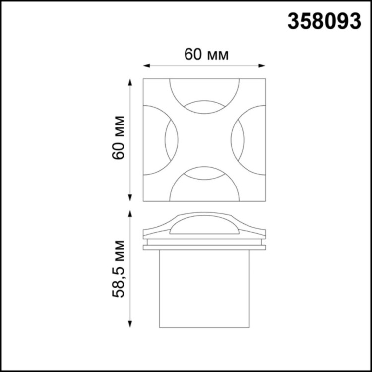 358093 STREET NT19 165 черный Подсветка ступеней IP65 LED 4000K 3W 220V SCALA