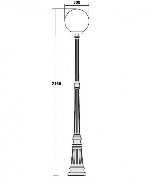 Наземный фонарь  88209L Bl