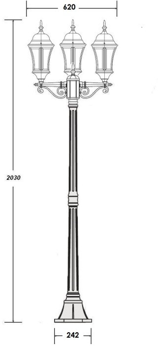 Наземный фонарь ASTORIA 1 L 91308LB Bl