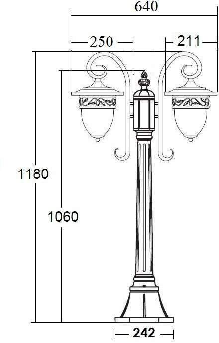 Наземный фонарь KRAKOV 1 L 87207LA/18L Gb